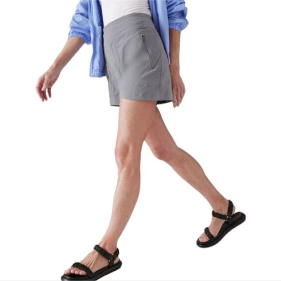 Athleta Trekkie North Shorts‎ Coastline Blue  Grey Women's Plus Size 22 New - Picture 1 of 10